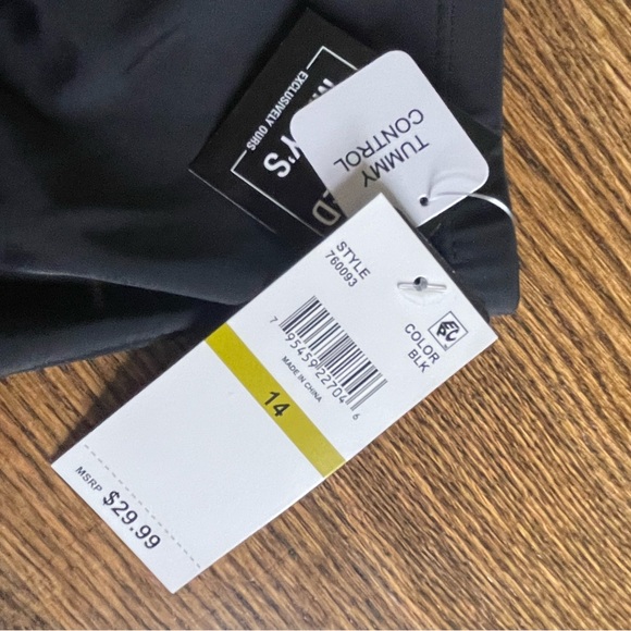 NEW high control-top, tummy control, black, swim suit bottoms - Picture 4 of 5